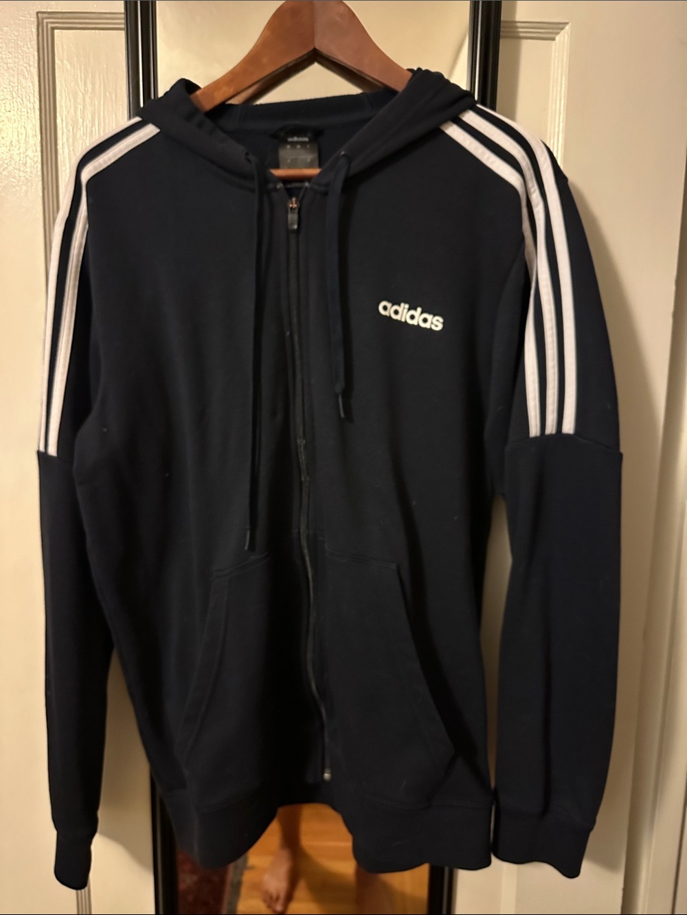 adidas black Men’s Tiro Full Zip Hoodie Large